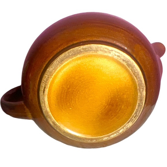 Vtg Red Wing Pottery USA Village Green & Brown Teapot 54oz - Picture 4 of 9